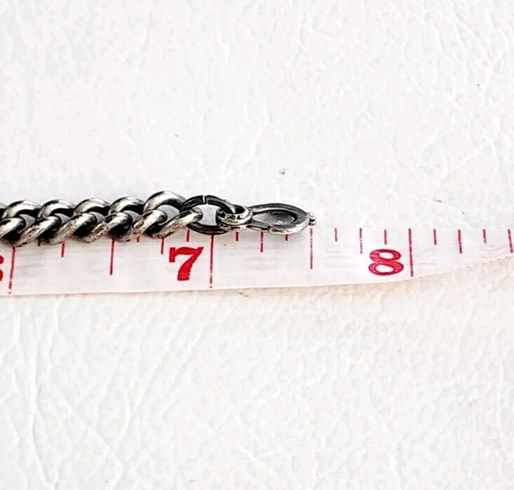 WW2 Sterling Identification Bracelet With Name Engraving 7.5" 27.27g