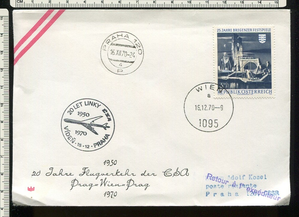Austria FFC First Flight to Czechoslovakia        u2562