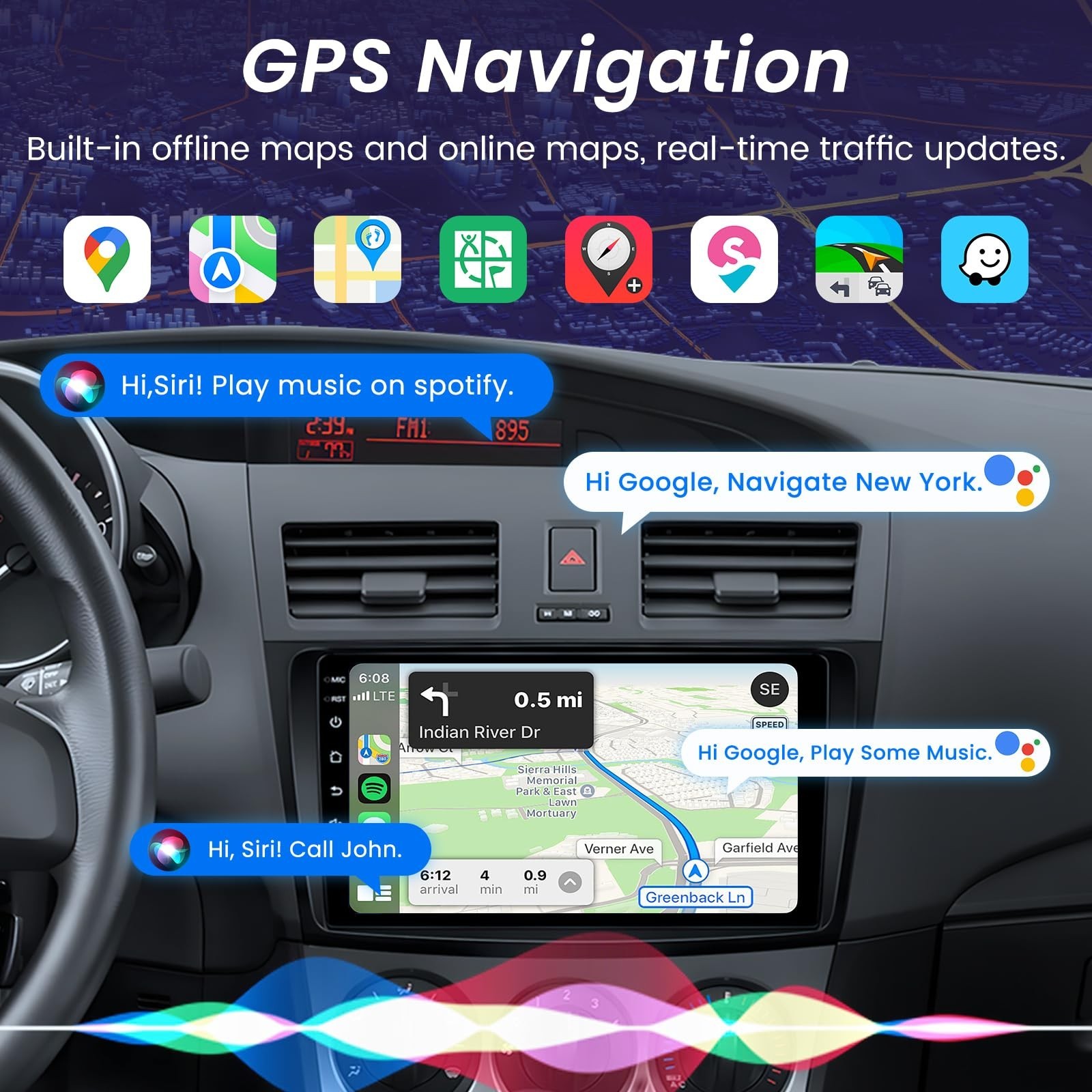 Android 13 Car Stereo for Mazda 3 2010–2013 – 9 Inch 1280×800 H