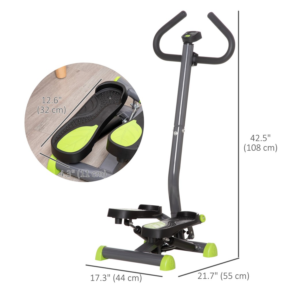 Step Machine Twist Stepper w/ Adjustable Resistance and Height, Grey