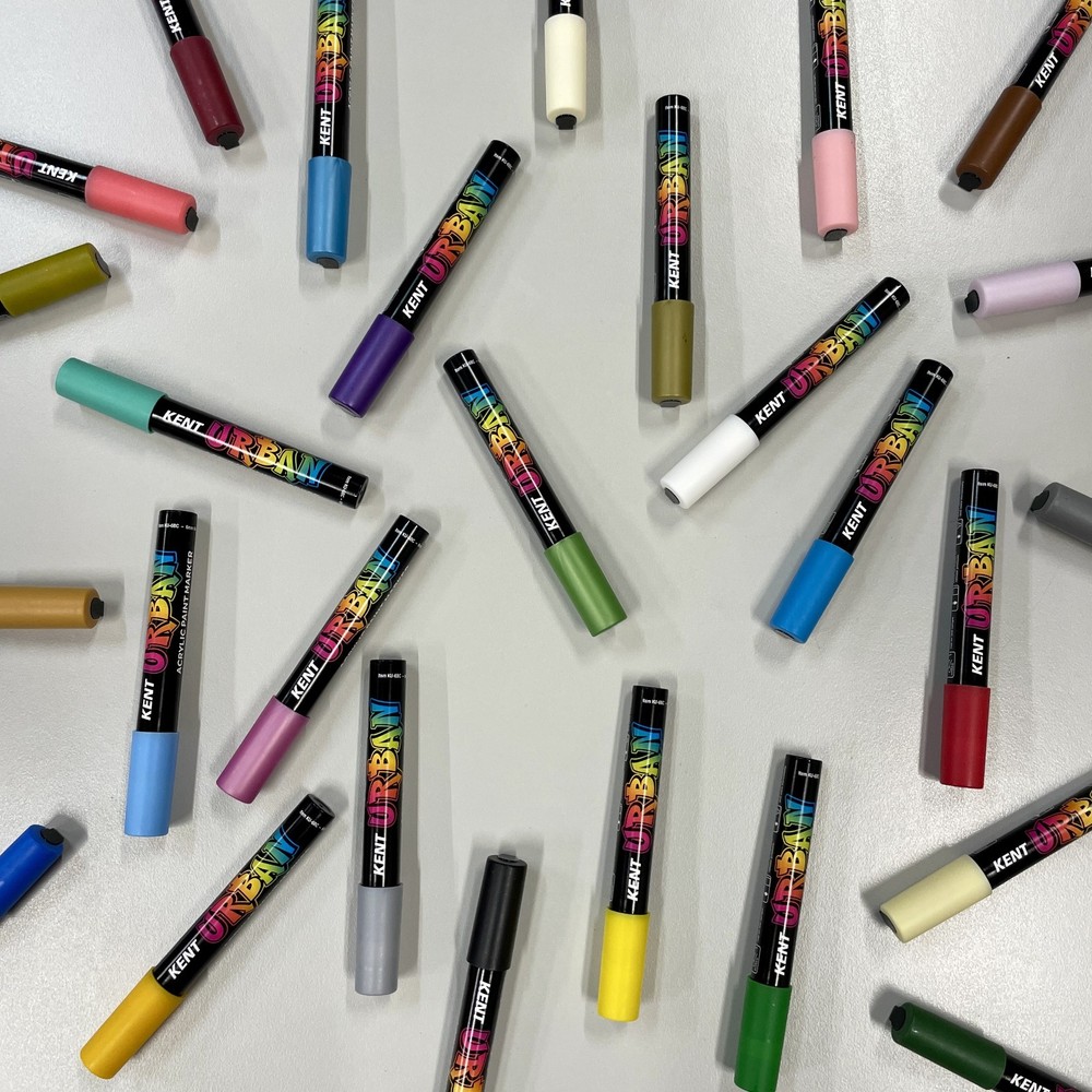 Kent Urban Acrylic Paint Markers | Multi-Surface Pens | 4-Pack & 8-Pack Sets