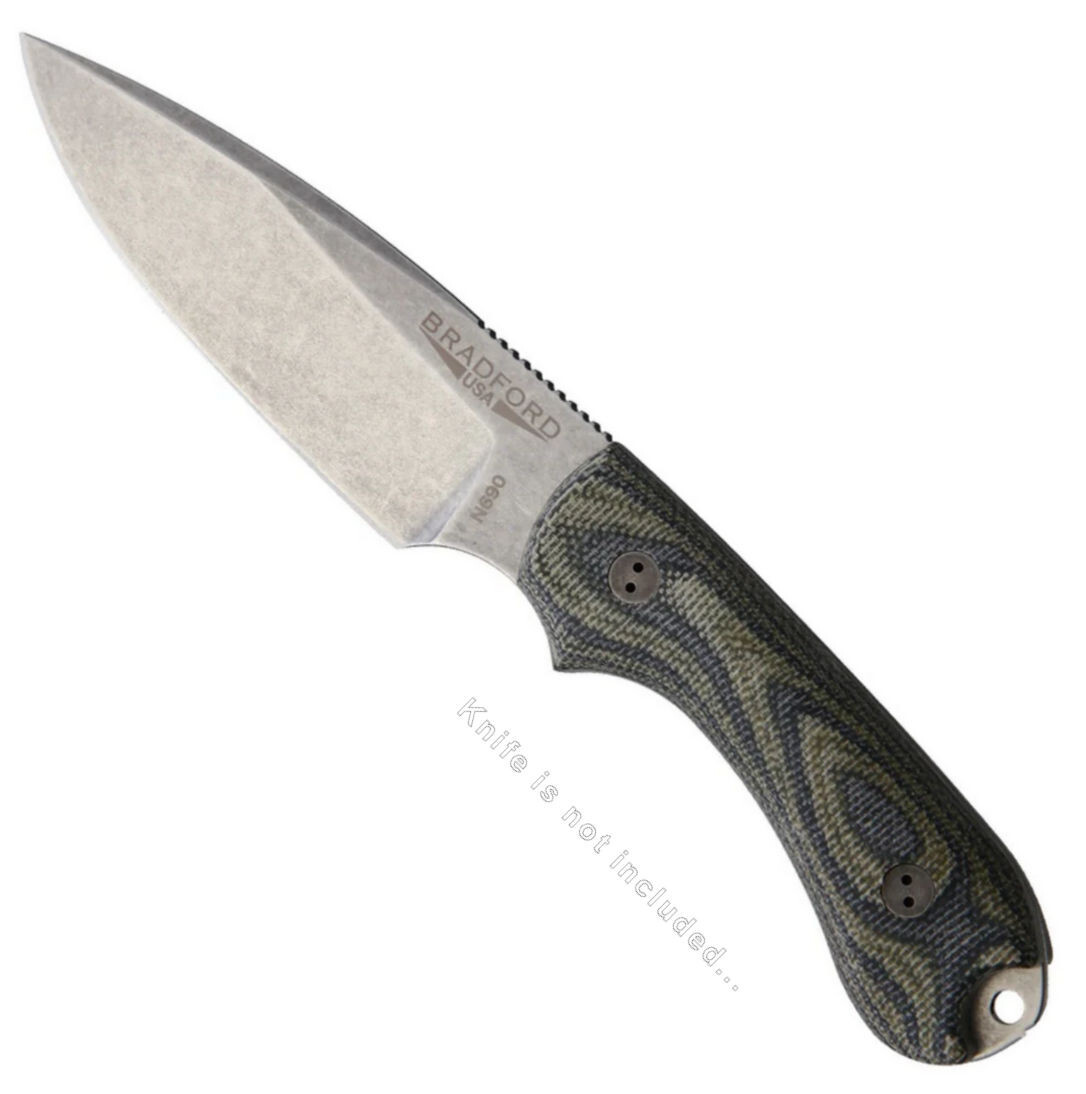 KYDEX SHEATH for BRADFORD GUARDIAN 3 DLC w 3D MICARTA HANDLE, CLIP-ON, BRAD354