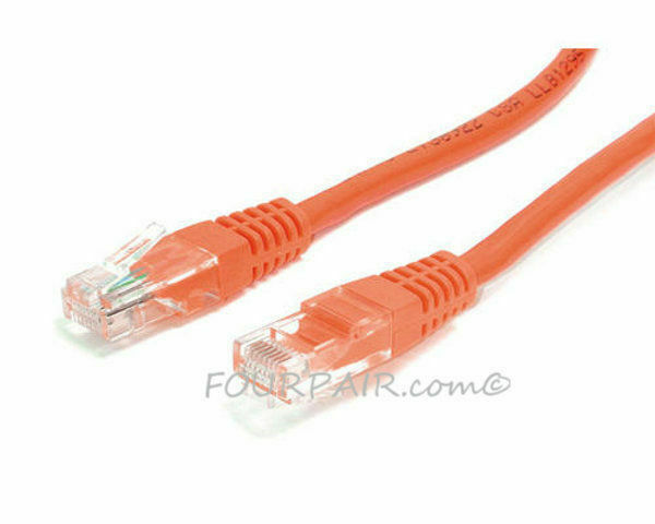 2 Pack Lot - 15ft CAT6 Ethernet Network LAN Router Patch Cable Cord Wire Orange