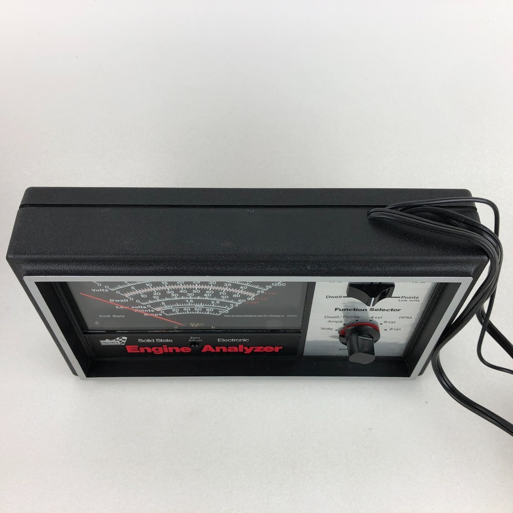 Vintage Sears Engine Analyzer USA Model 28-2163 Solid State Box & Manual NICE!