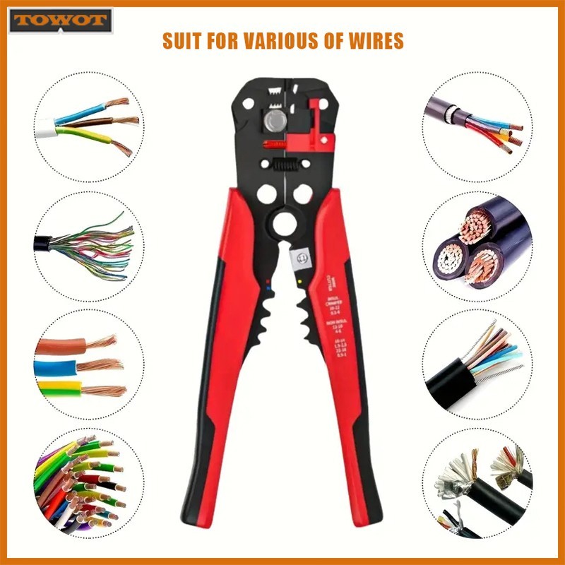 Self-Adjusting Insulation Wire Stripper cutter crimper Terminal Tool Pliers