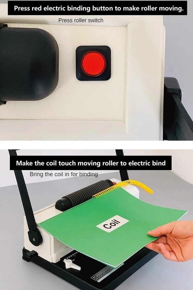 A4 Electric Single Coil Binding Machine Laptop Office Text Punch Binding Machine