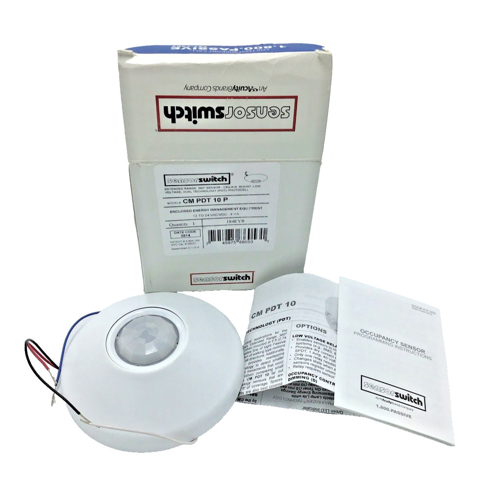 Acuity Controls Sensor Switch CM PDT 10 P Photocell, Occupancy Sensor (White)