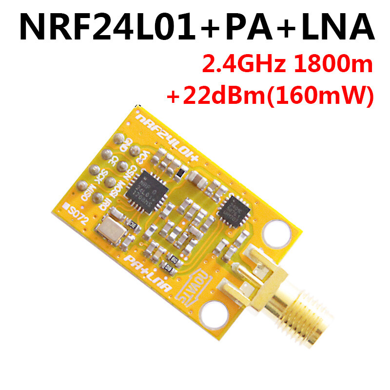 NRF24L01+PA/2.4G/+22dBm/RF Module/Wireless Data Communication Transceiver/1800m