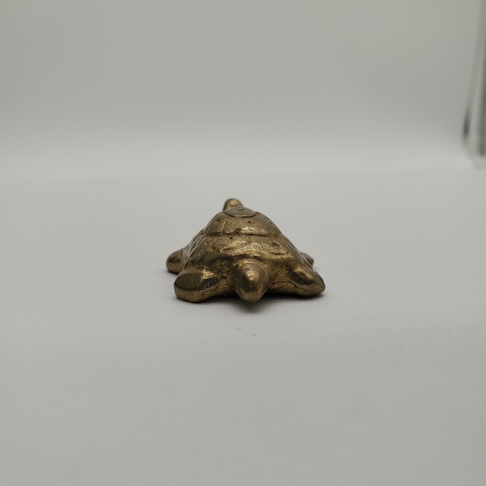 Miniature Brass Turtle Figurine