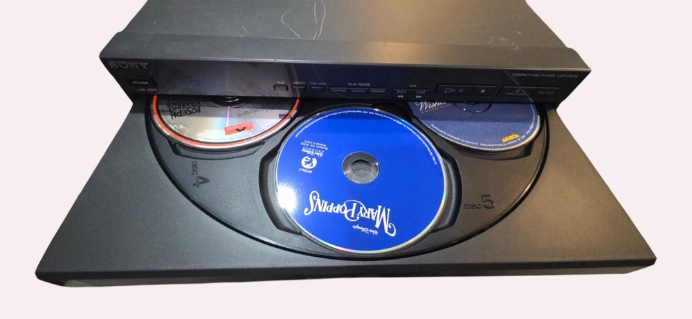 Sony CDP-C301M 5 Disc CD Changer Player Tested Working No Remote