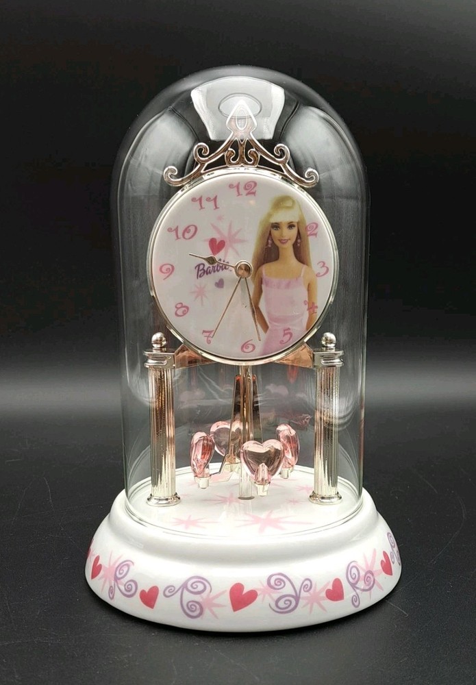 Barbie Porcelain Anniversary Clock with Precision Movement PLEASE READ