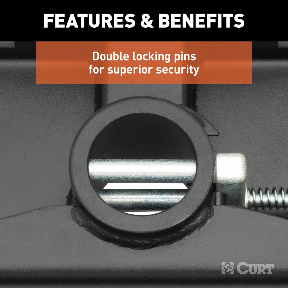 Curt 60615 Removable Ball Double Lock Gooseneck Hitch (Brackets Required)