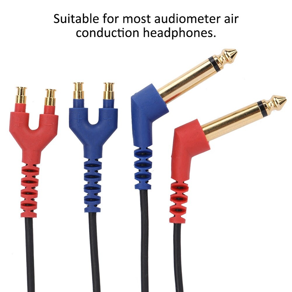 2m Headset Cable Wire for Headphone Conduction Audiometer Hearing Tester
