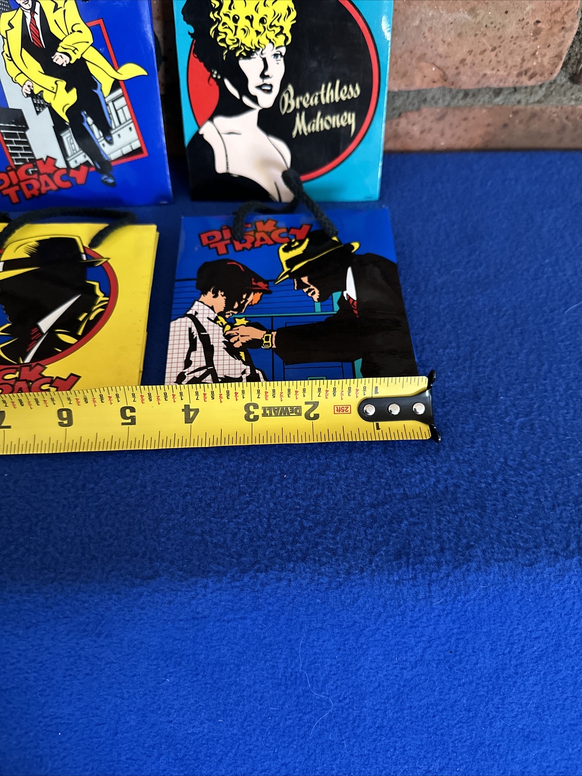 Dick Tracy Movie Gift Bags Lot of 4 Applause Walt Disney Co. ALL DIFFERENT VTG