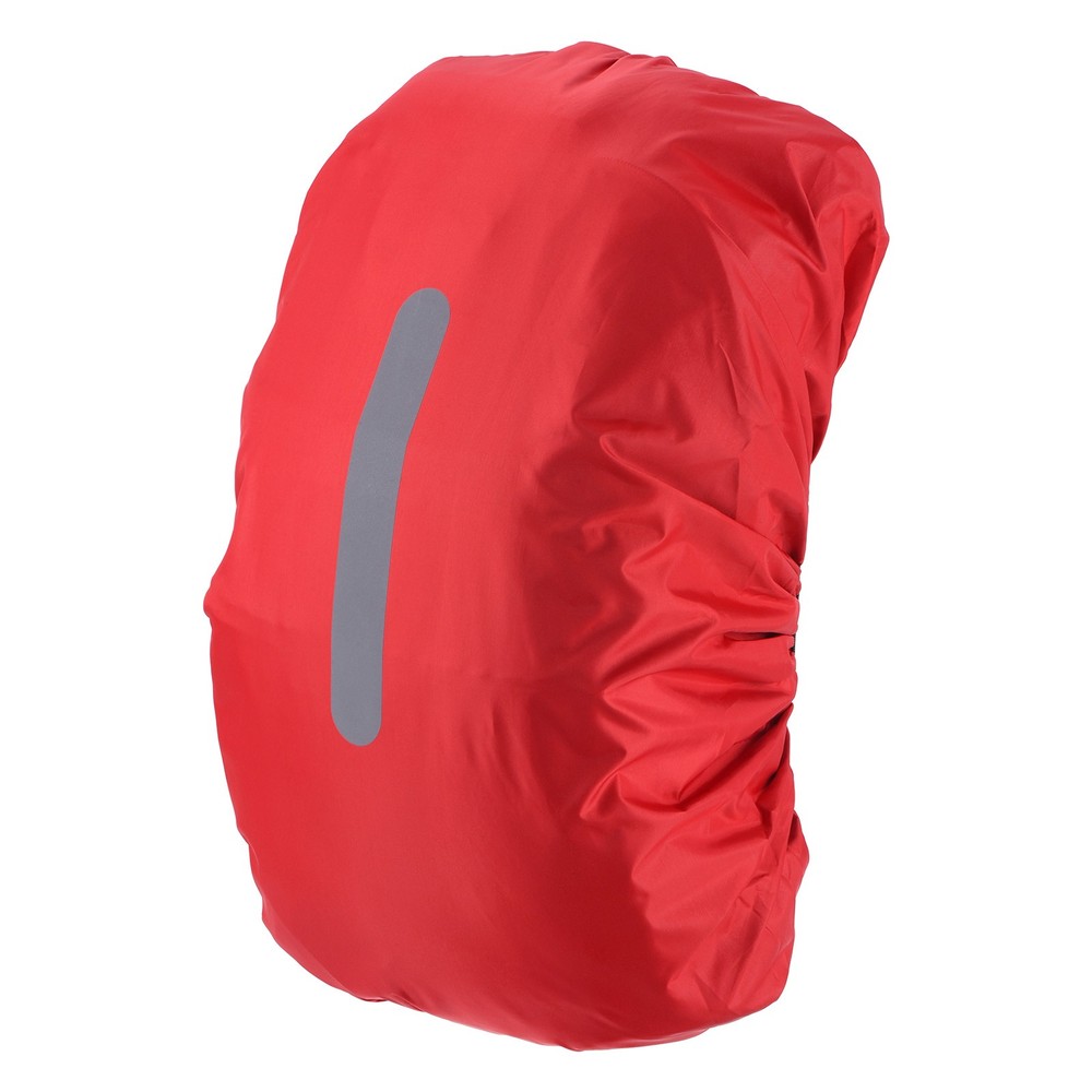 55L-65L Backpack Rain Cover with A Vertical Reflective Strap [Red]