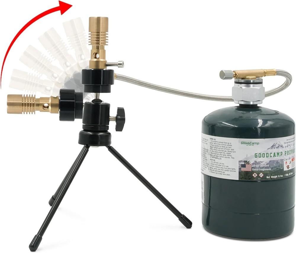 Universal Design Propane Burner with Variable Flame and Easy Height Adjustments