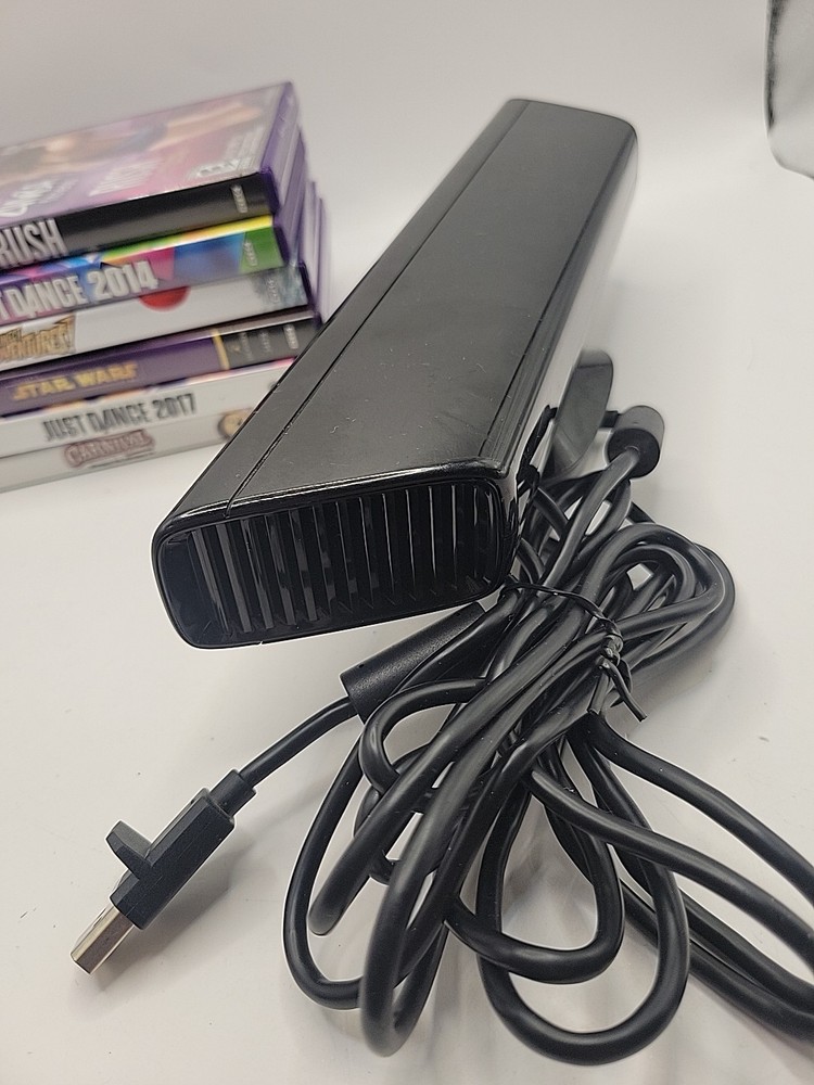 Microsoft Xbox 360 Kinect Sensor Bar + 6 Games Bundle FAST SHIP