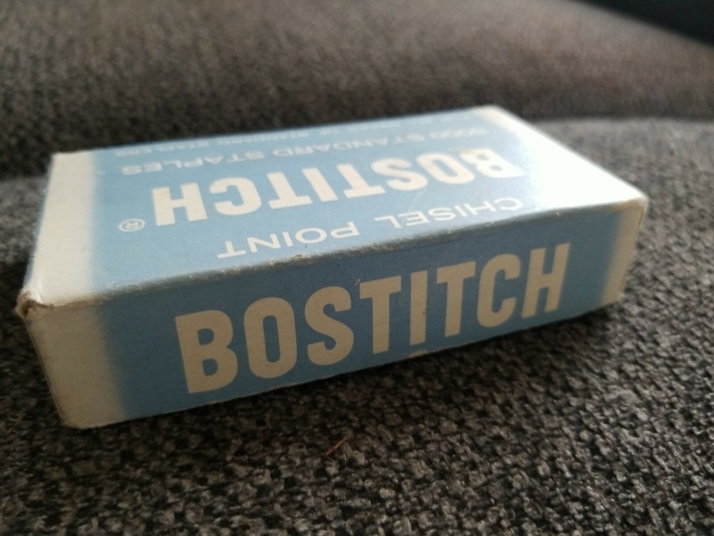 Vintage Bostitch Textron Chisel Point 5000 Standard Staples. 80% full.