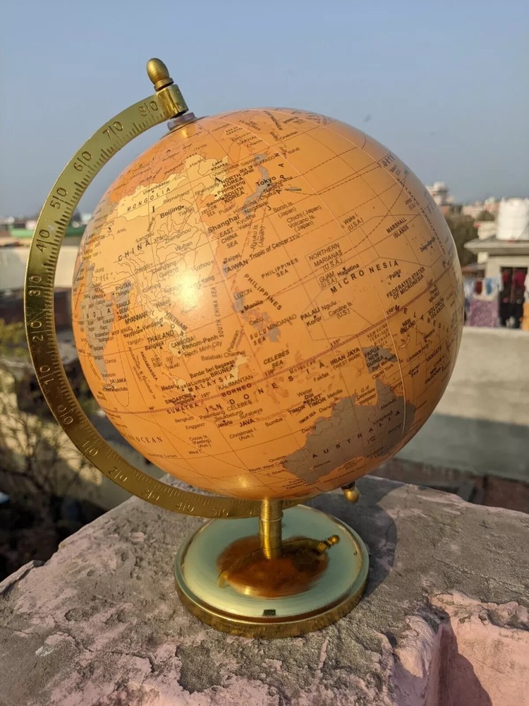 Nautical Maritime World Map Globe Sphere Celestial Globe Marine Tabletop Decor