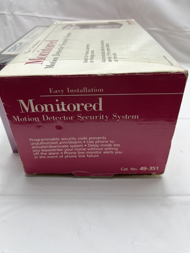 Radio Shack Monitored Motion Detector Security System 49-351 Sealed