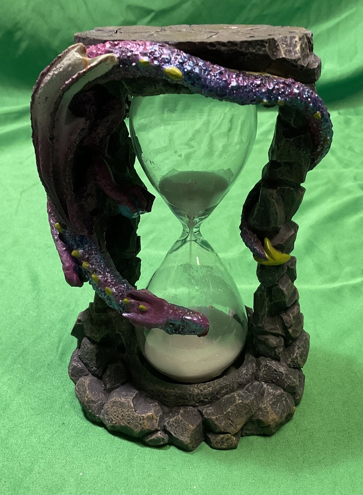 open box- Dragon Hourglass White Sand Timer.