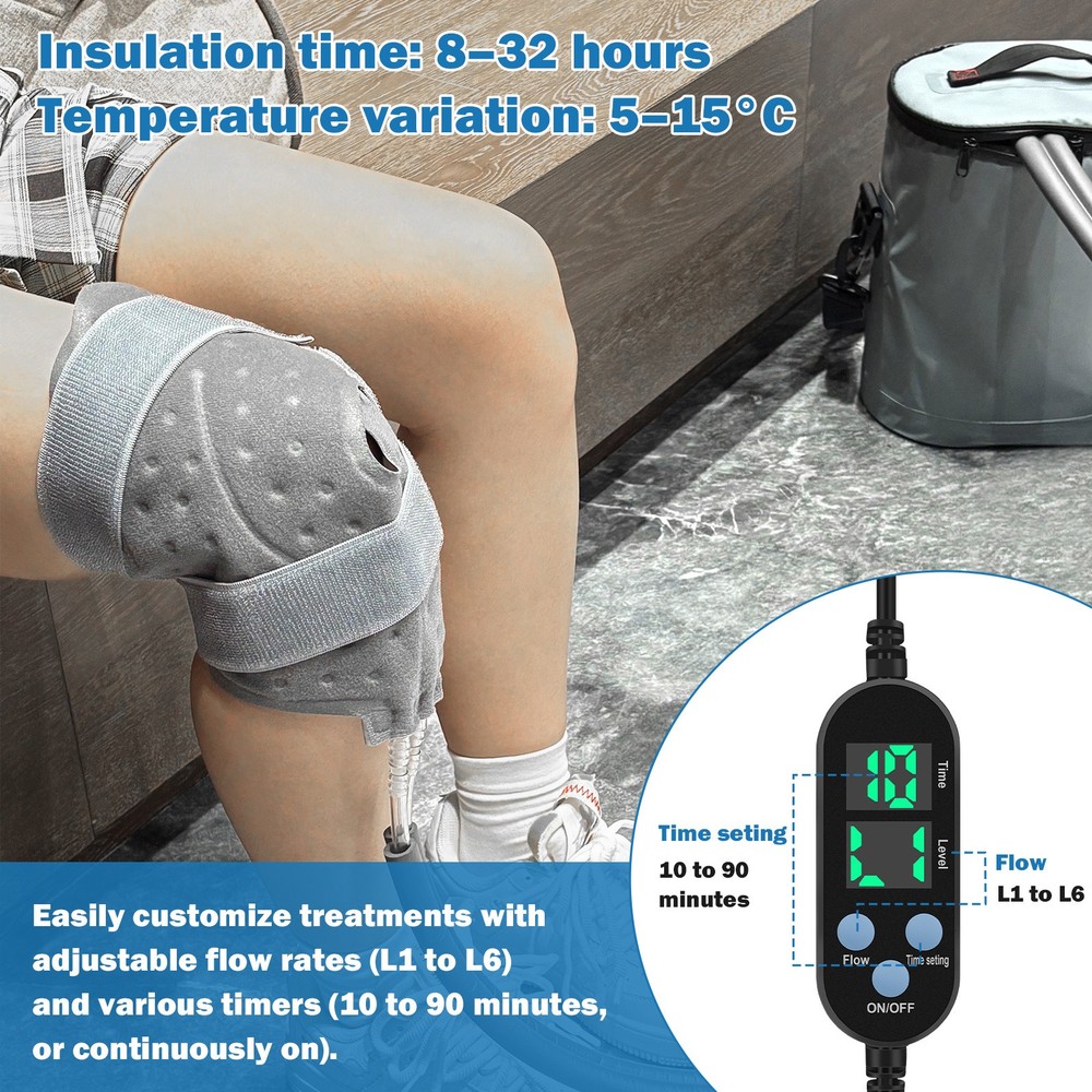 Cold Therapy Machine,Programmable Digital Timer, Portable Ice Machine for Knee