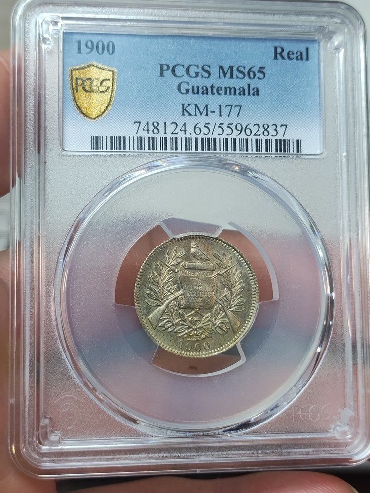 Guatemala 1900 Real MS65 PCGS MS65