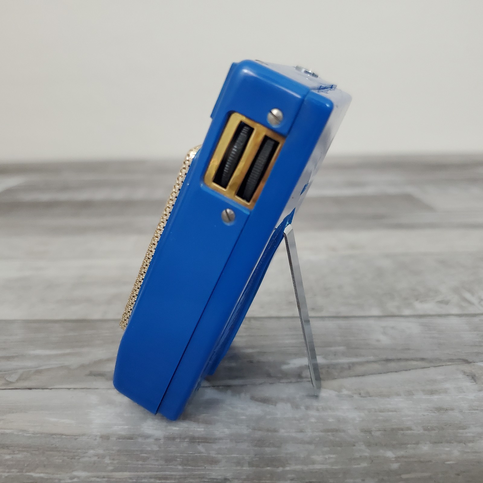 Fleetwood Transistor Six 6 Square Grill 6 Blue With Case *FOR PARTS OR REPAIR*