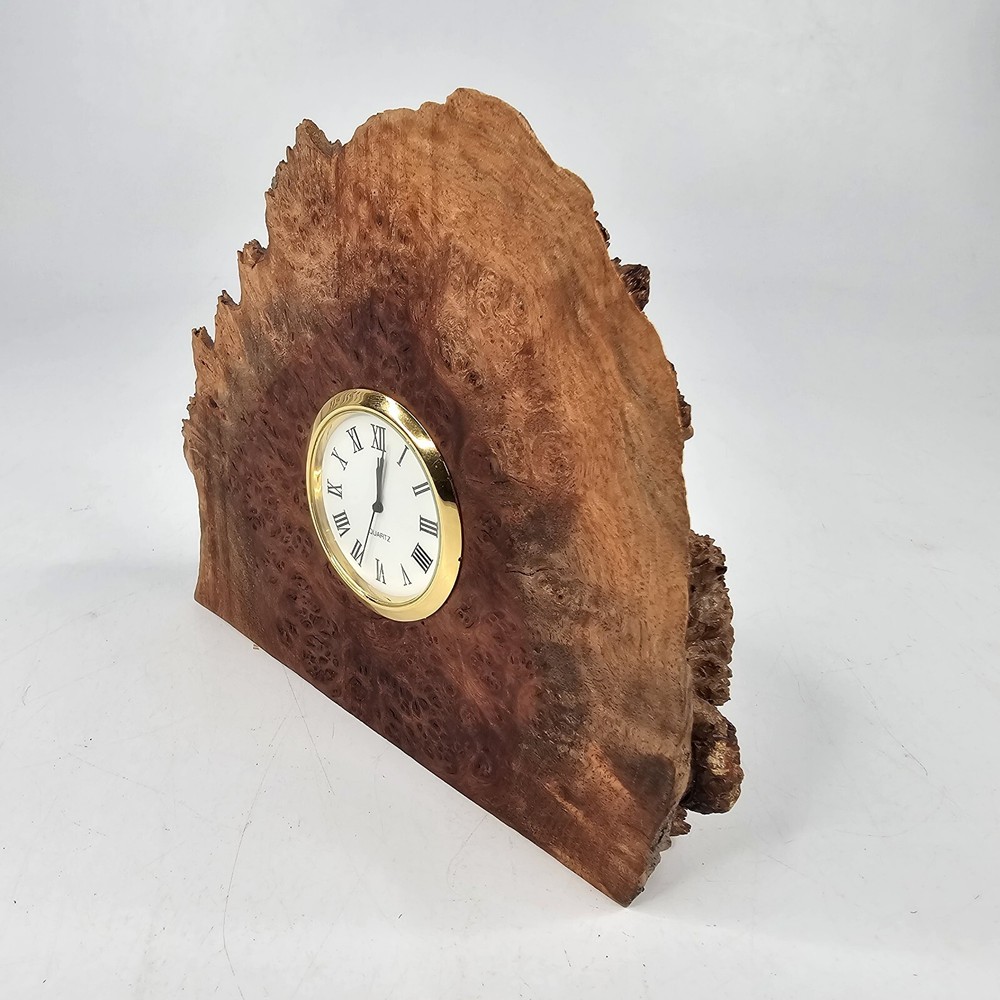 Rough Edge Burlwood Clock Maple