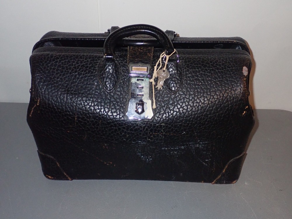 Vintage Kruse Bag Leather Doctors Bag, 1970s
