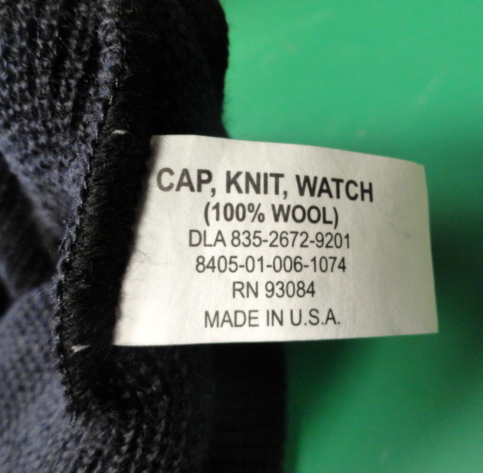 US NAVY BLACK WOOL WATCH CAP- GENUINE US MILITARY ISSUE