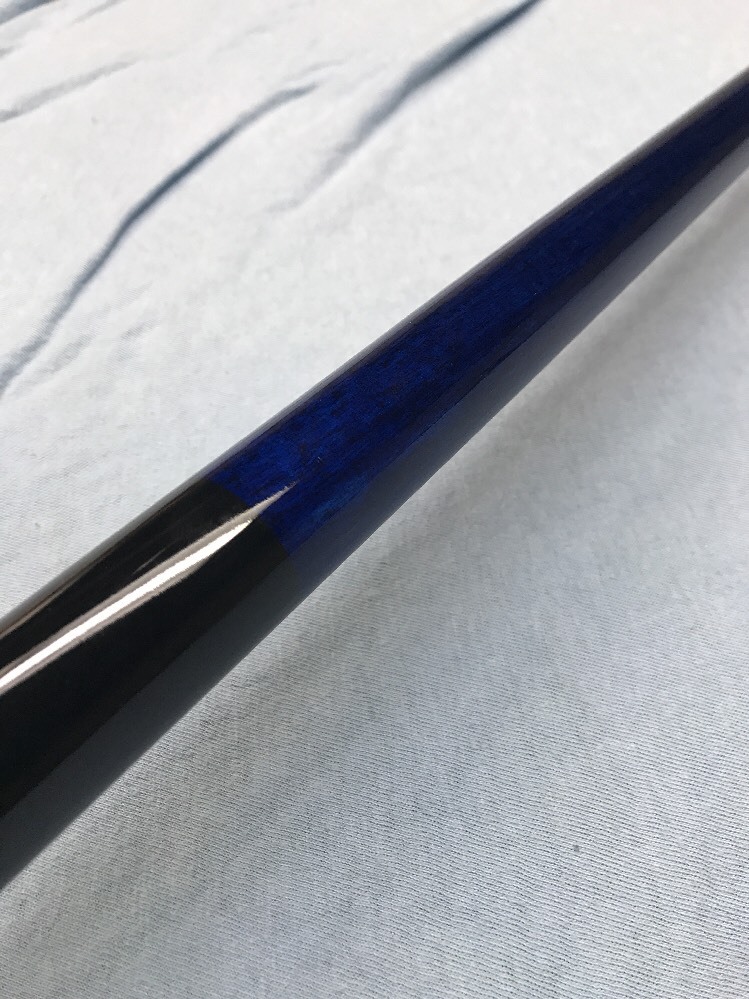 J&J Blue Stained Wrapless Dedicated Break Cue Stick