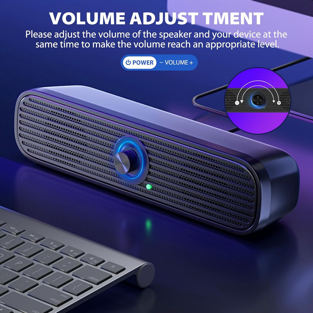 Computer Speakers for Desktop Laptop Tablet, USB Powered PC Speakers, Small Spea