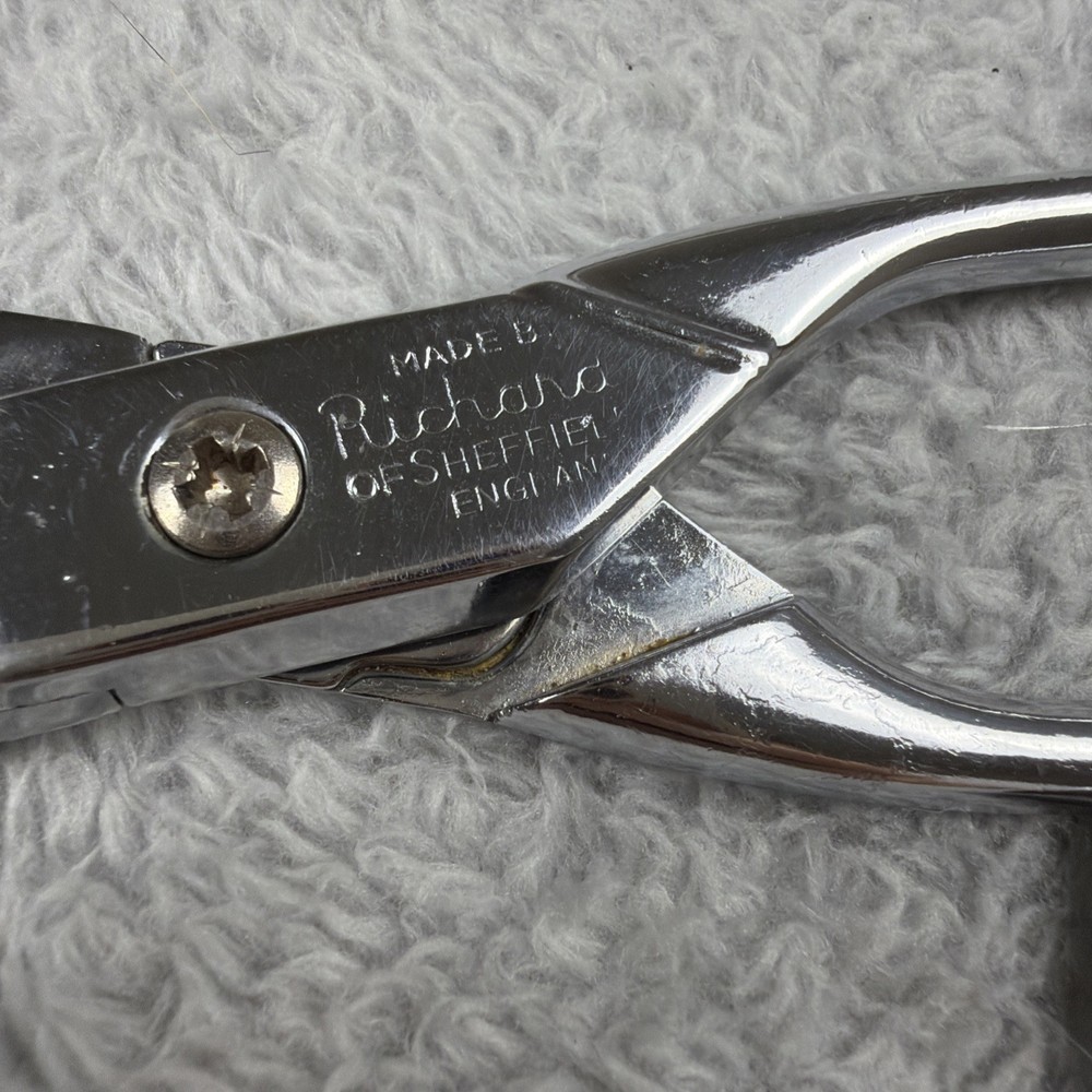 Richards Sheffield England 6.5”Scissors Speedway Masterpiece Rustless Chrome VTG