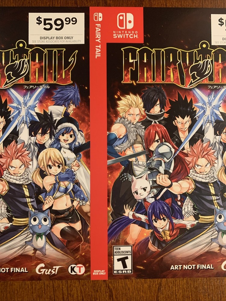 Fairy Tail - Nintendo Switch - Authentic Art- RARE - Display Box Only -