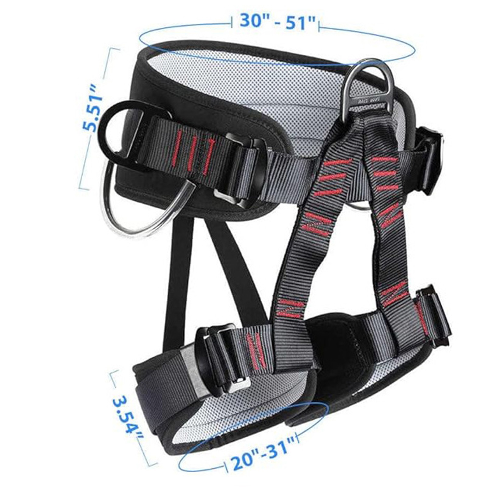 Adjustable Half Body Safety Belt for Rock Climbing Fire Rescuing Caving
