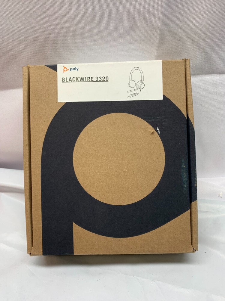 Plantronics Poly Blackwire 3320 BW3320 Headset Stereo USB-A *New