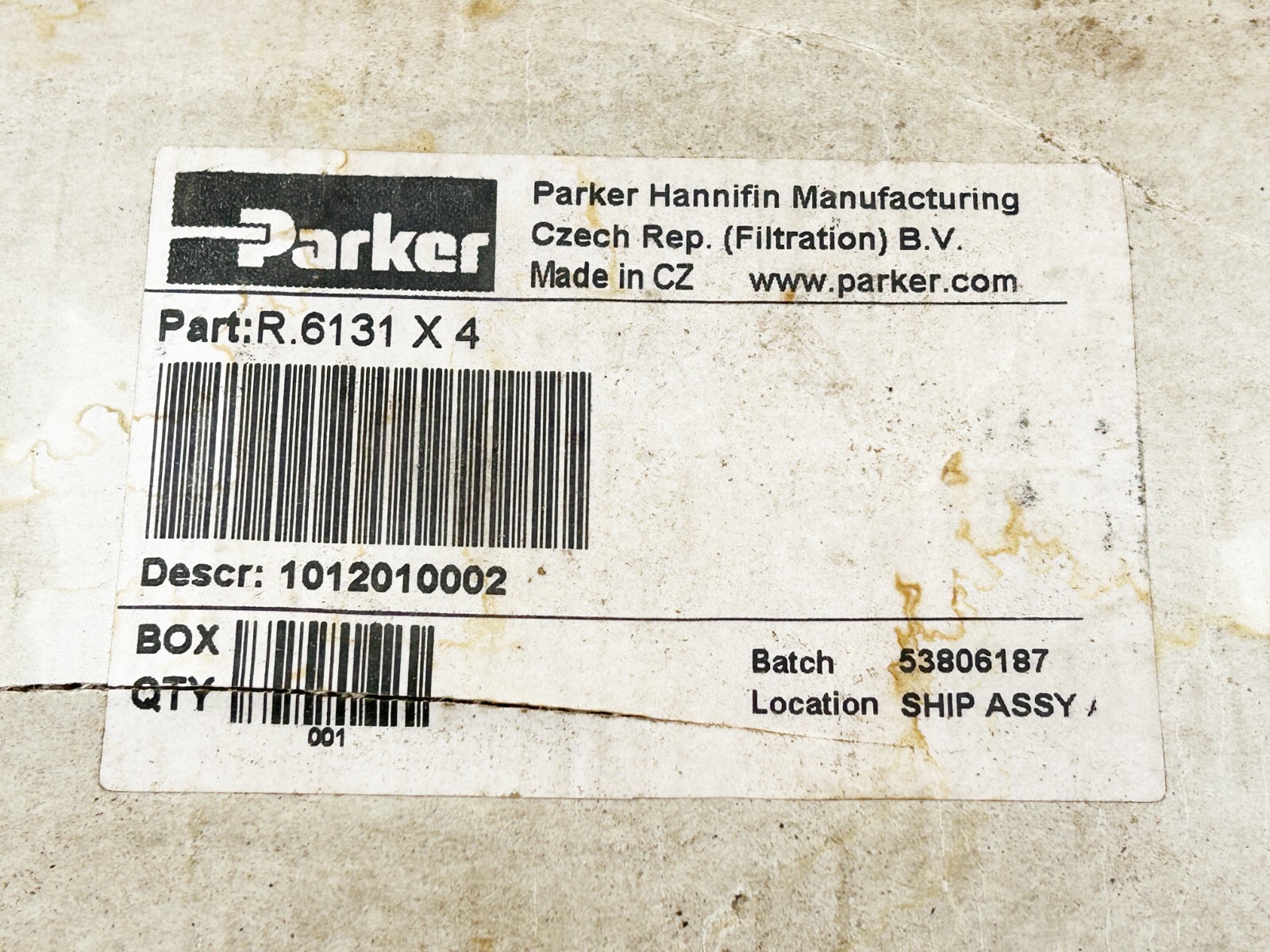 New Parker R.6131X4 Hydraulic Filter Element 1012010002