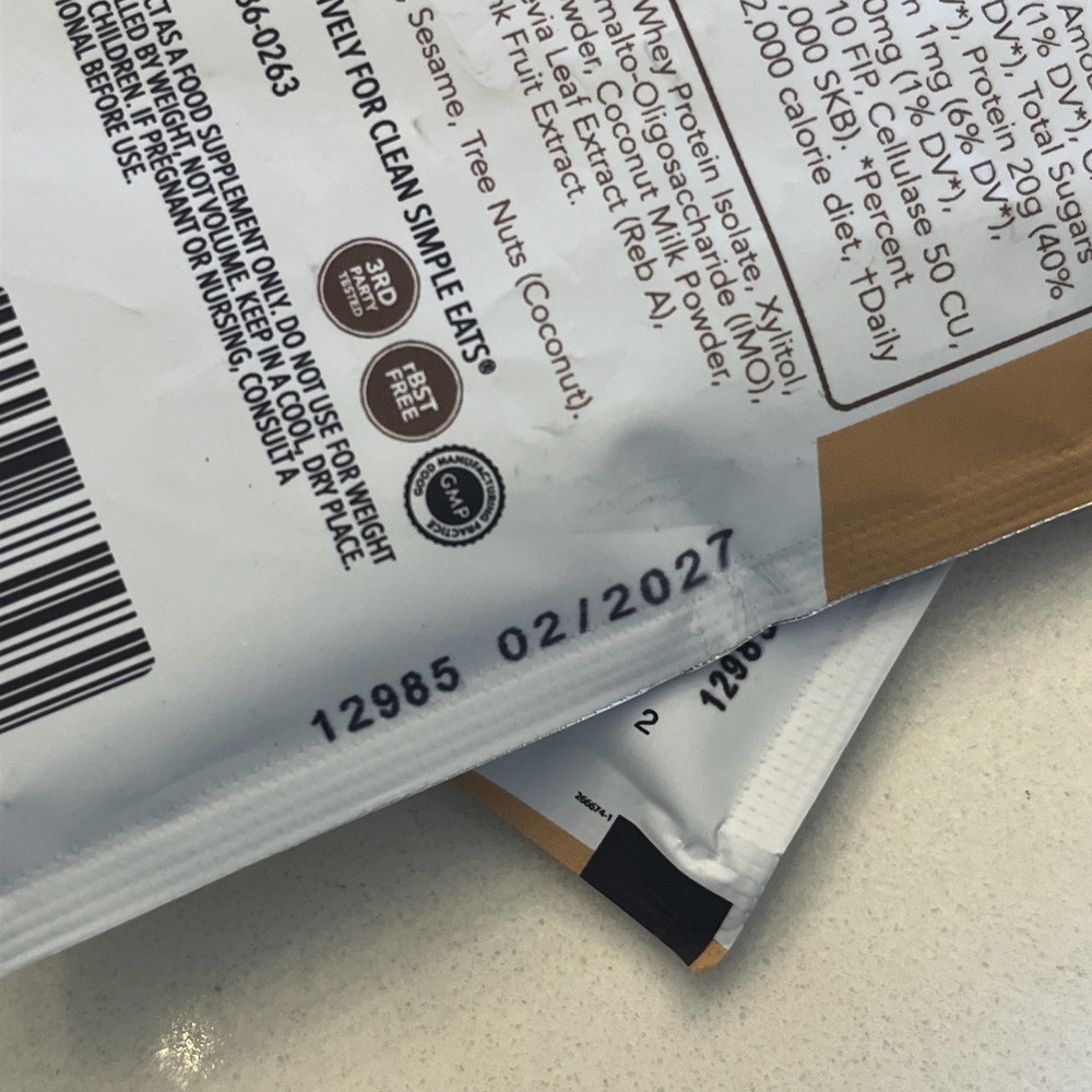 11 ct Clean Simple Eats Whey Protein Chocolate Peanut Butter B89 Retails $40