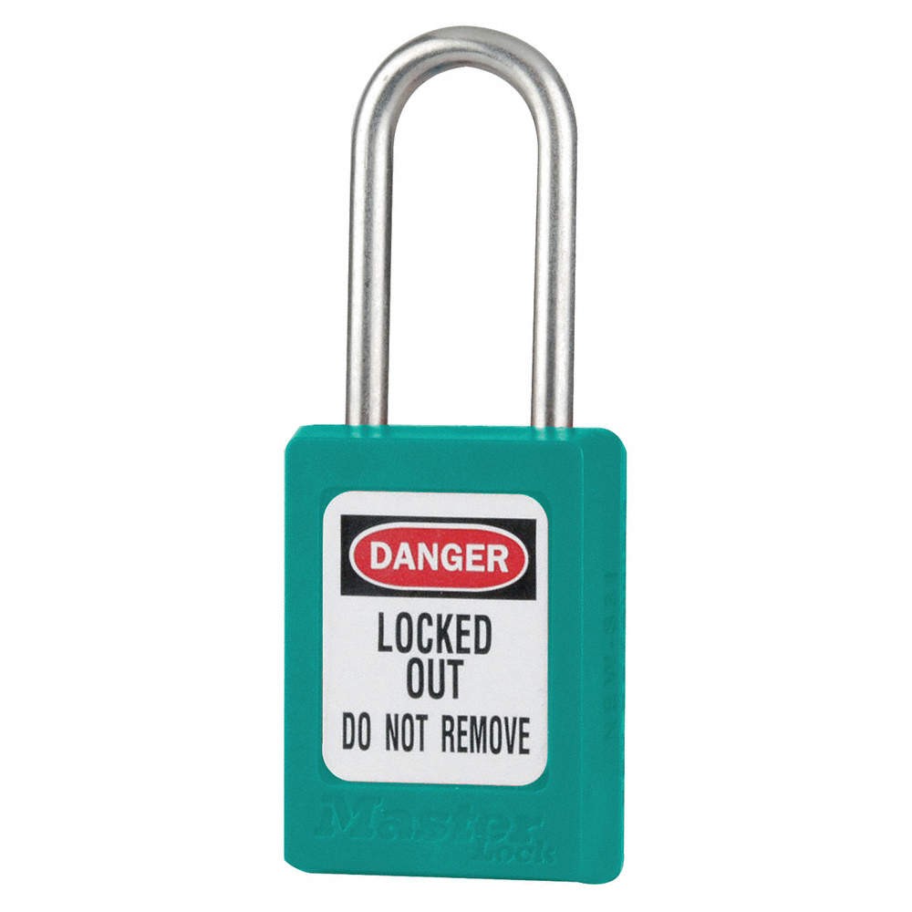 MASTER LOCK S33TEAL Lockout Padlock,KD,Teal,1-7/8 inH 6MCU0