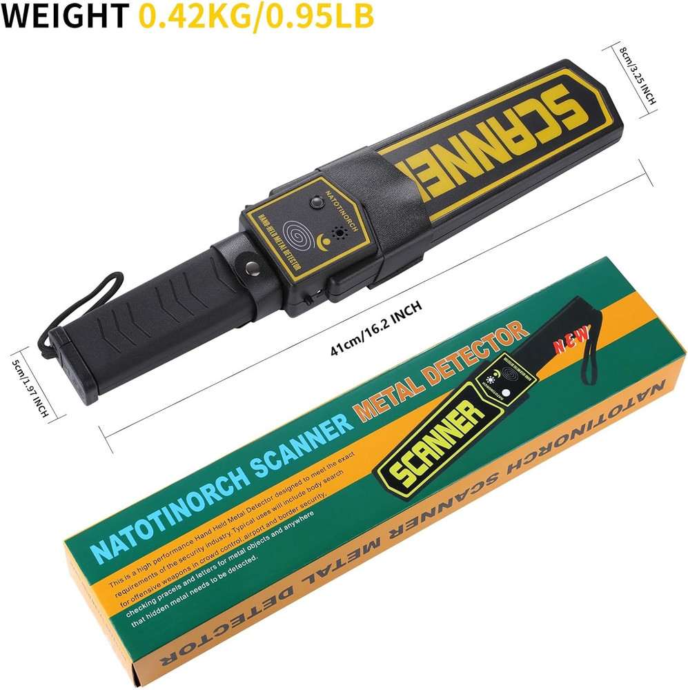 Handheld Metal Detector Wand Security Scanner,High-Sensitivity Security Wand ...