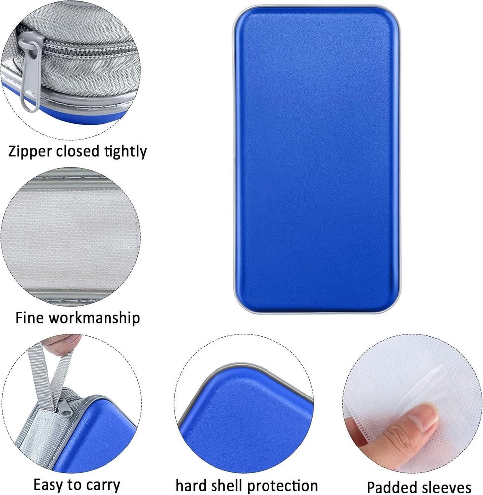 CD Case, DVD Case Holder 96 Capacity Hard Plastic Disc Cases Blue