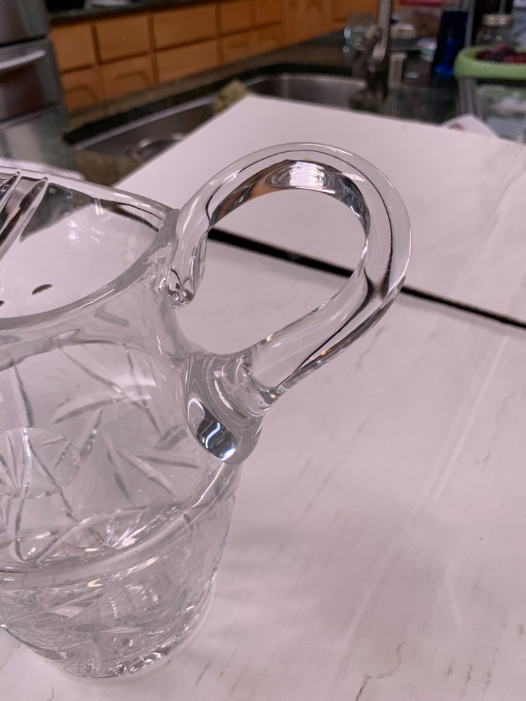 Cut Crystal Glass Pitcher Jug