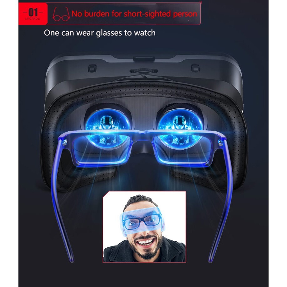 3D Virtual Reality VR Box Headset Glasses& Bluetooth With Remote For Smartphones