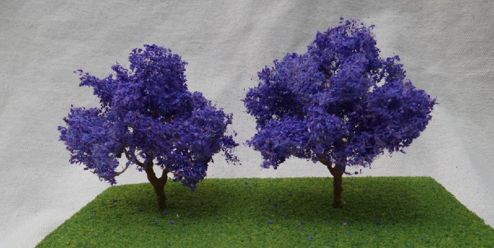 MP SCENERY 2 Purple Jacaranda HO Scale Architectural Model Tree Railroad