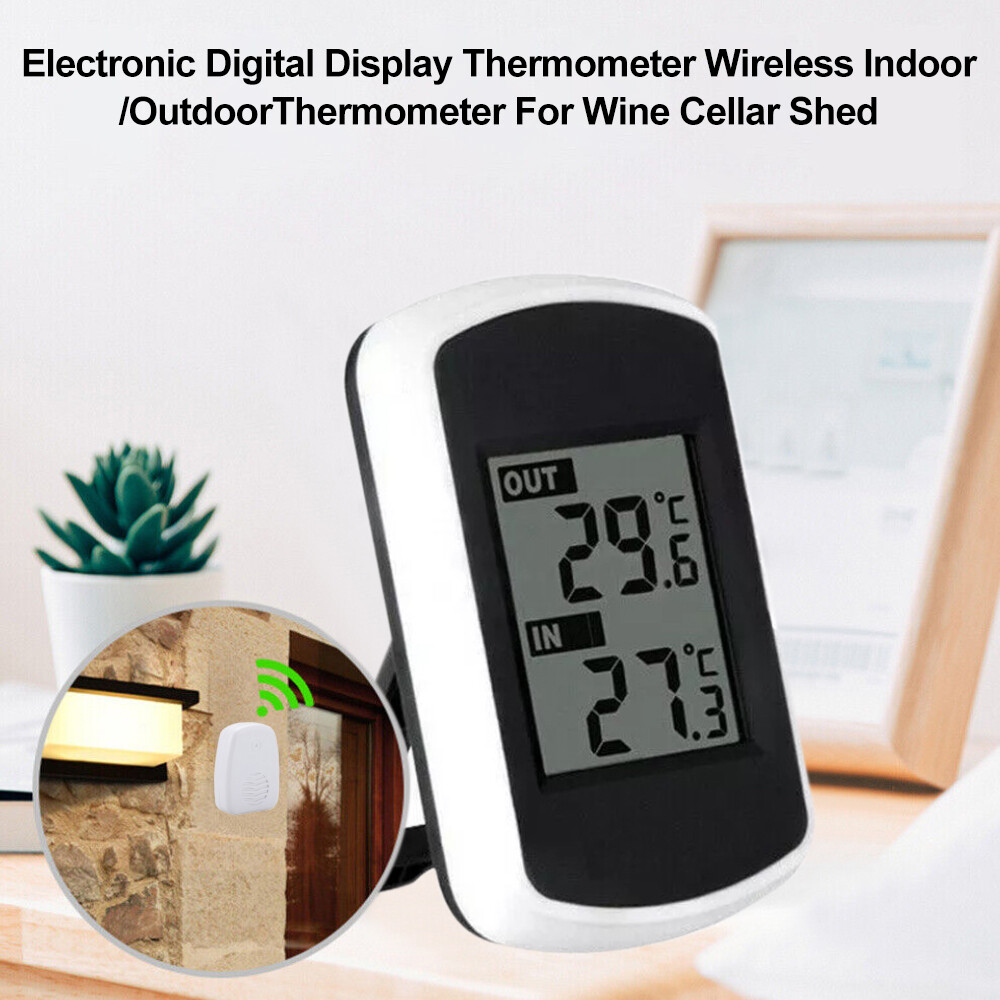 433MHz Digital Wireless Thermometer LCD Ambient Temperature Meter Weather Tester
