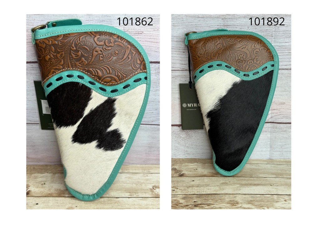 MYRA ~ LEATHER ~ COWHIDE ~ SOFT ~ PISTOL ~ STORAGE ~ CASE (12")