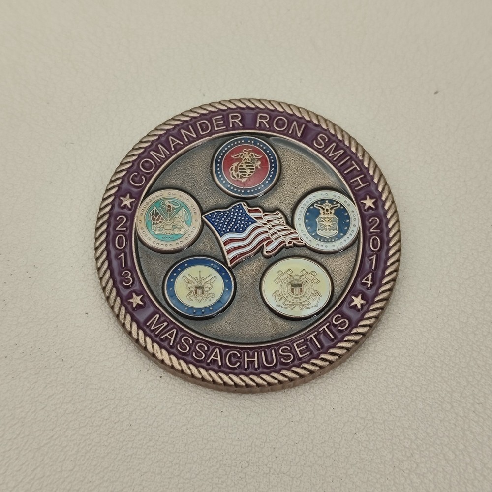 Massachusetts Comander Ron Smith Challenge Coin