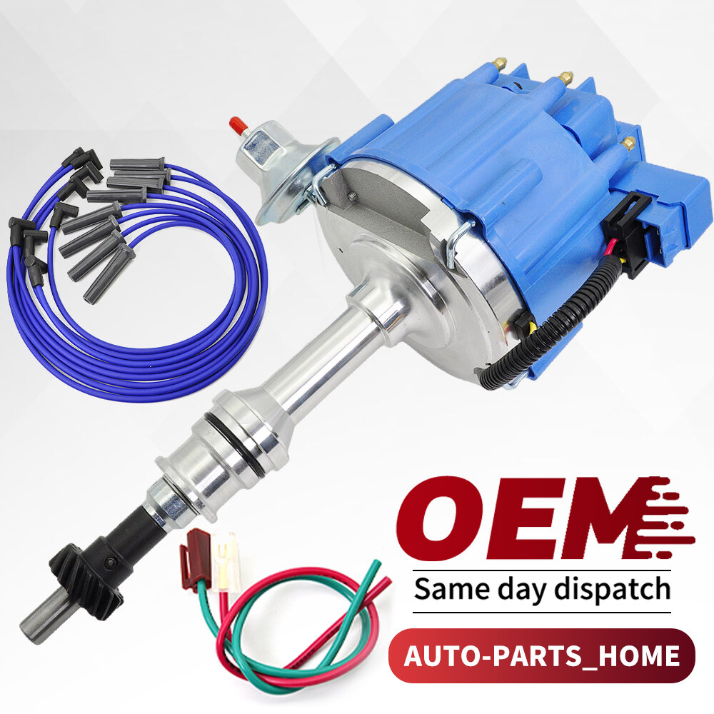 For Ford 351C 351M 400 429 460 HEI Distributor + Spark Plug Wire Ignition Combo
