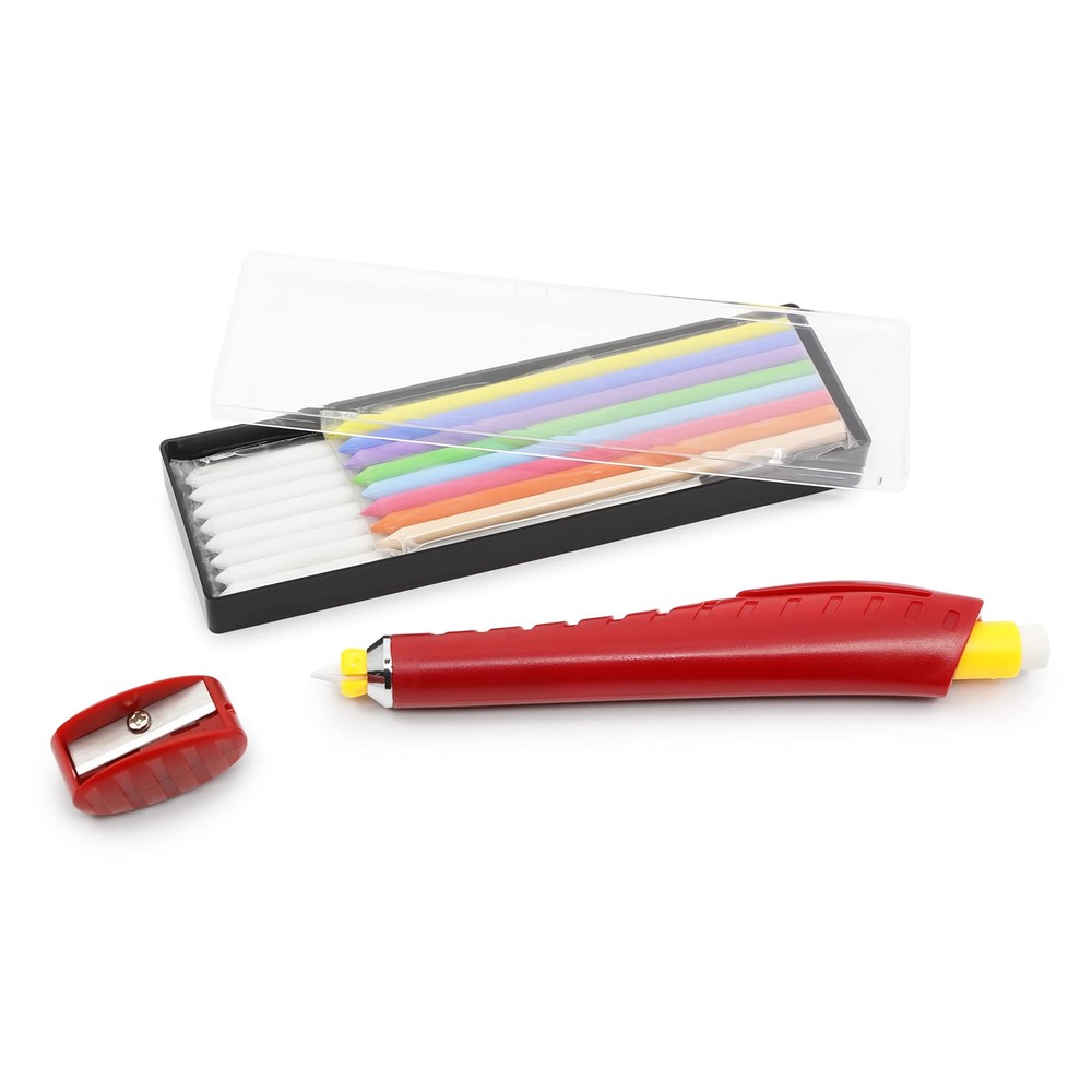 16 Count Fabric Chalk Refill Set with Holder Sharpener for Sewing Crafting